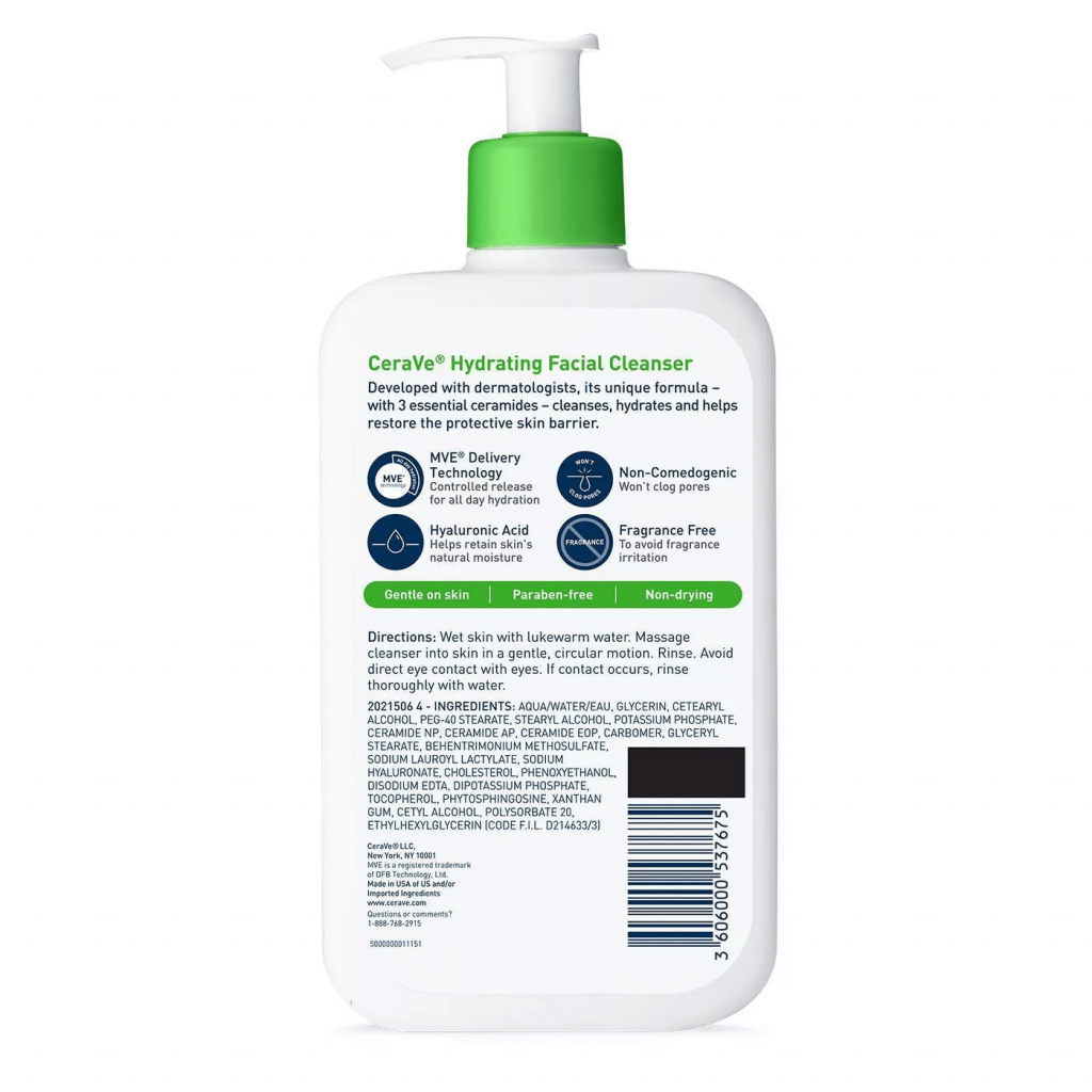 CeraVe – Hydrating Facial Cleanser – Normal to Dry Skin – 473 ml ...