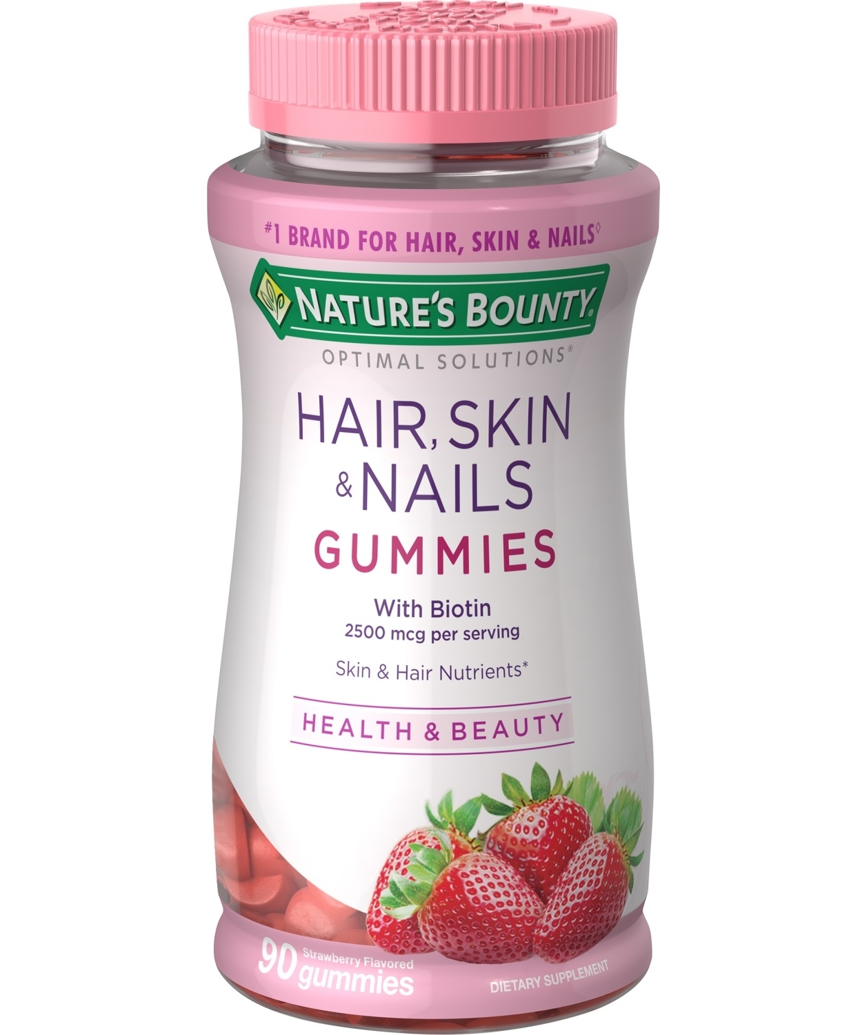 Natures-Bounty Hair Skin and Nail Vitamins With Biotin Gummies 90_Ct Exubuy image
