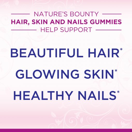 Natures-Bounty Hair Skin and Nail Vitamins With Biotin Gummies 90_Ct Exubuy image