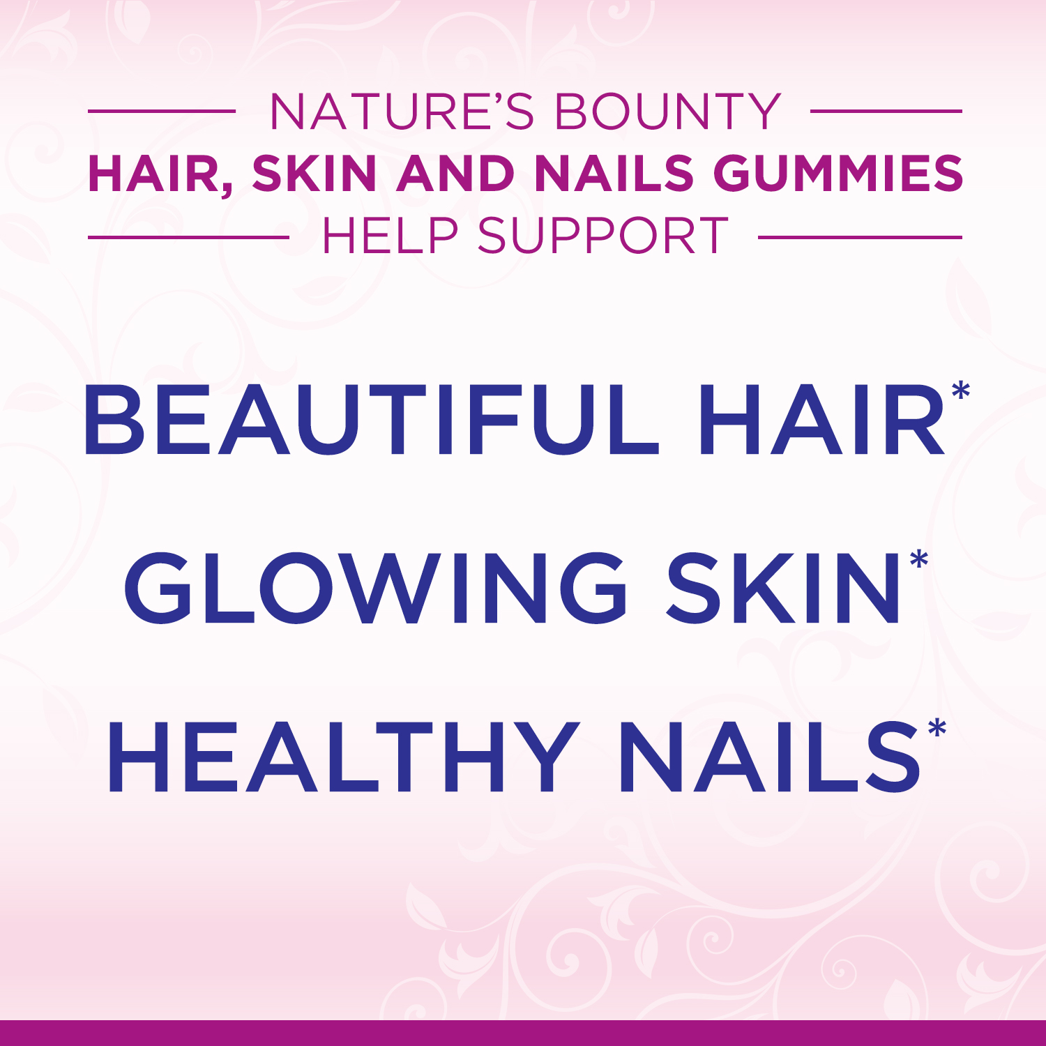 Natures-Bounty Hair Skin and Nail Vitamins With Biotin Gummies 90_Ct Exubuy image