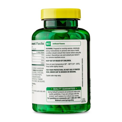 Spring Valley – Calcium, Magnesium & Zinc plus Vitamin D3 Coated Caplets – 250 count