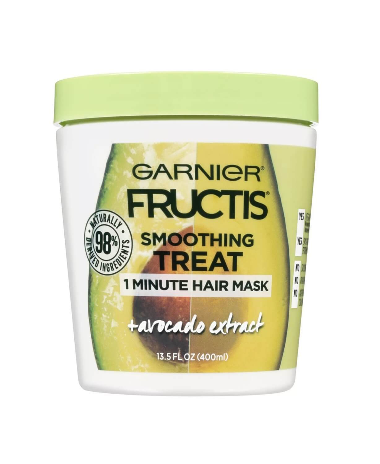 Garnier Fructis - Smoothing Treat Avocado Hair Mask For Frizzy Hair - 400 ml Garnier Fructis - Smoothing Treat Avocado Hair Mask For Frizzy Hair - 400 ml