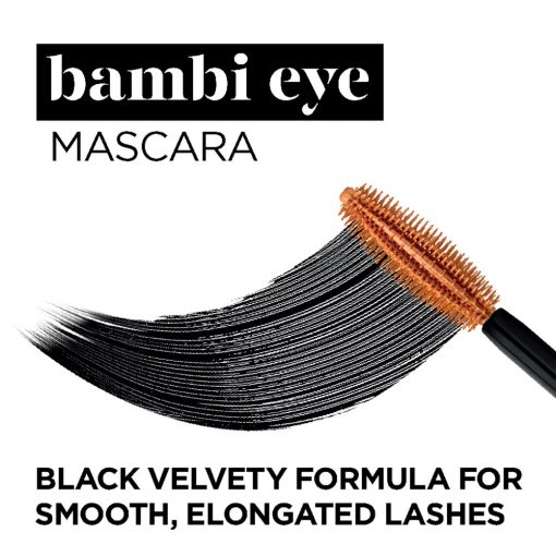loreal paris bambi eye washable mascara lasting volume blackest black Exubuy image