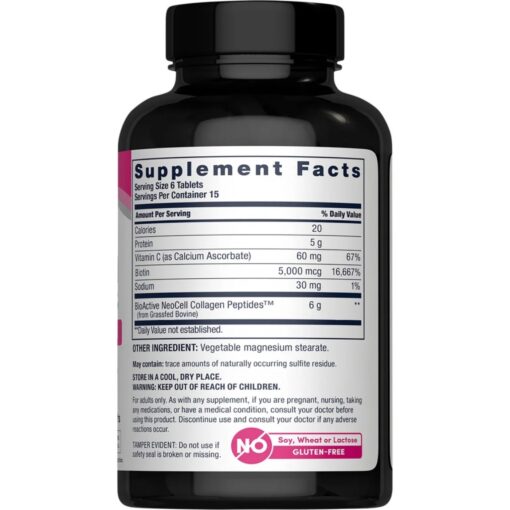 NeoCell – Grass feed Collagen Peptides Vitamin C & Biotin 6000 mg – 90 Tablets