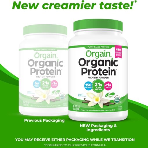 Orgain – Organic Protein Plant Based Powder – Vanilla Bean – 920 gram
