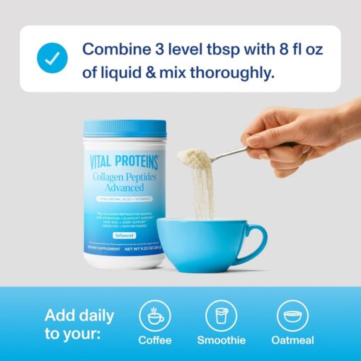 Vital Proteins – Advanced Collagen Peptides with Hyaluronic Acid & Vitamin C – 265 gram