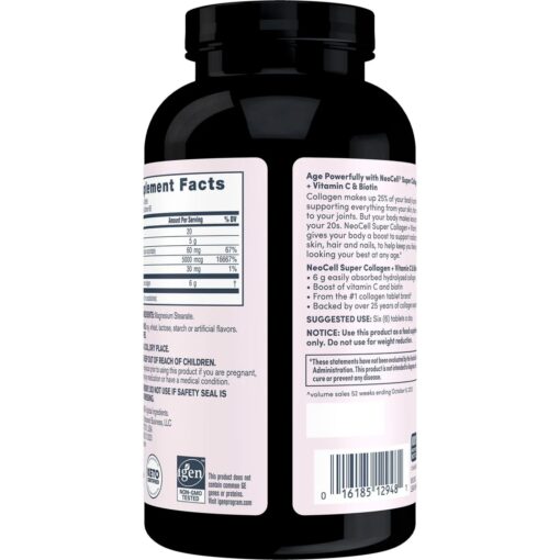 NeoCell – Grass feed Collagen Peptides Vitamin C & Biotin 6000 mg – 360 Tablets