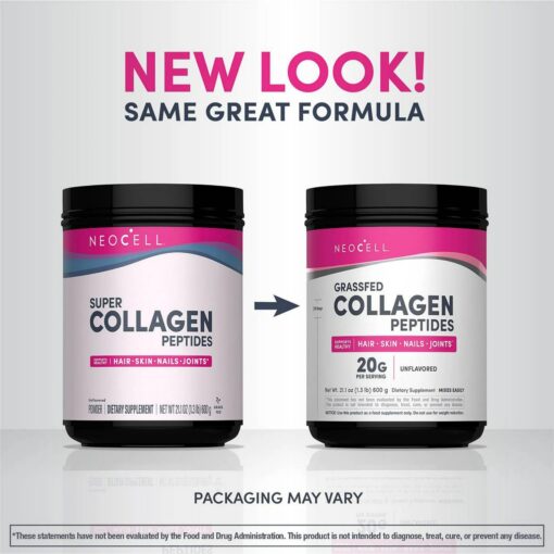 Neocell - Grassfed Collagen Peptides, Unflavored Powder - 600 gram