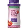 Nature's Bounty -advanced Hair, Skin and Nails Gummies, Biotin 6000 mcg, Strawberry, 90 Ct