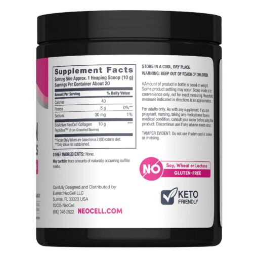 Neocell – Grassfed Collagen Peptides, Unflavored Powder – 200 gram