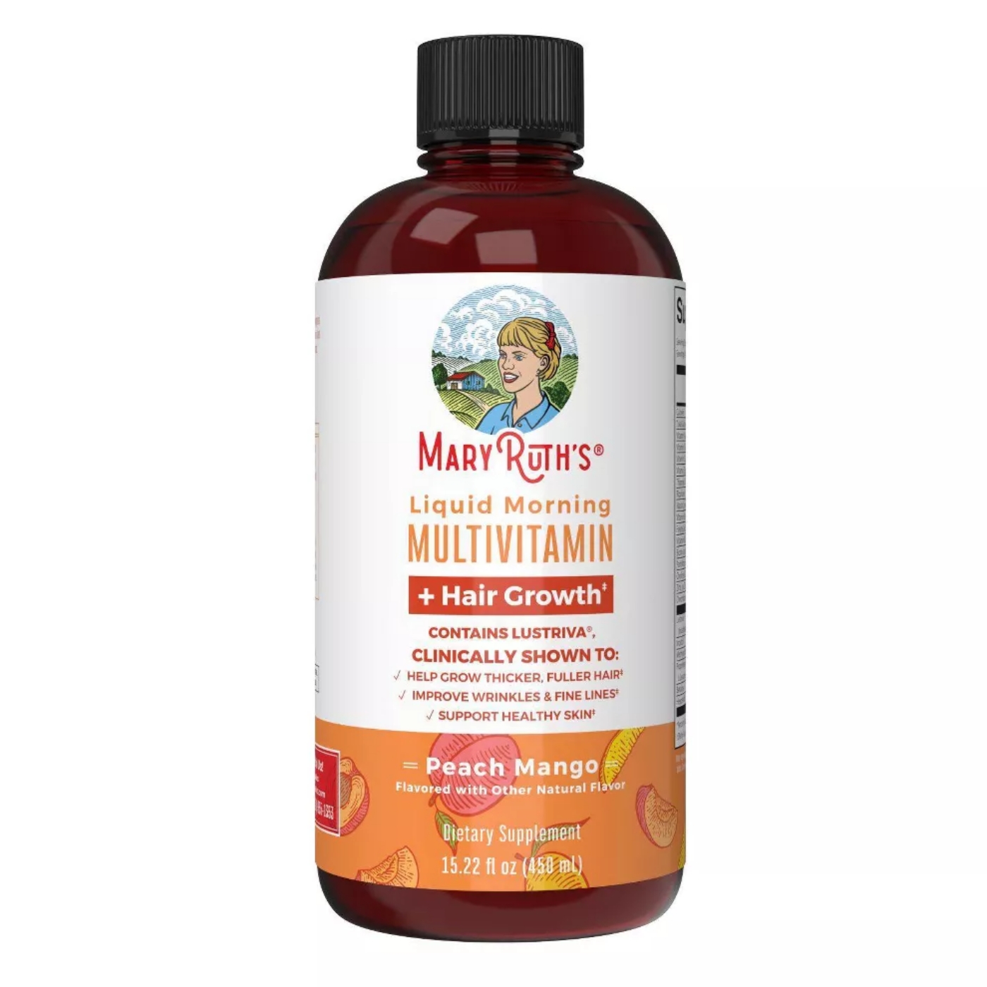 MaryRuth's - Liquid Morning Multivitamin + Hair Growth - Peach Mango - 450 ml