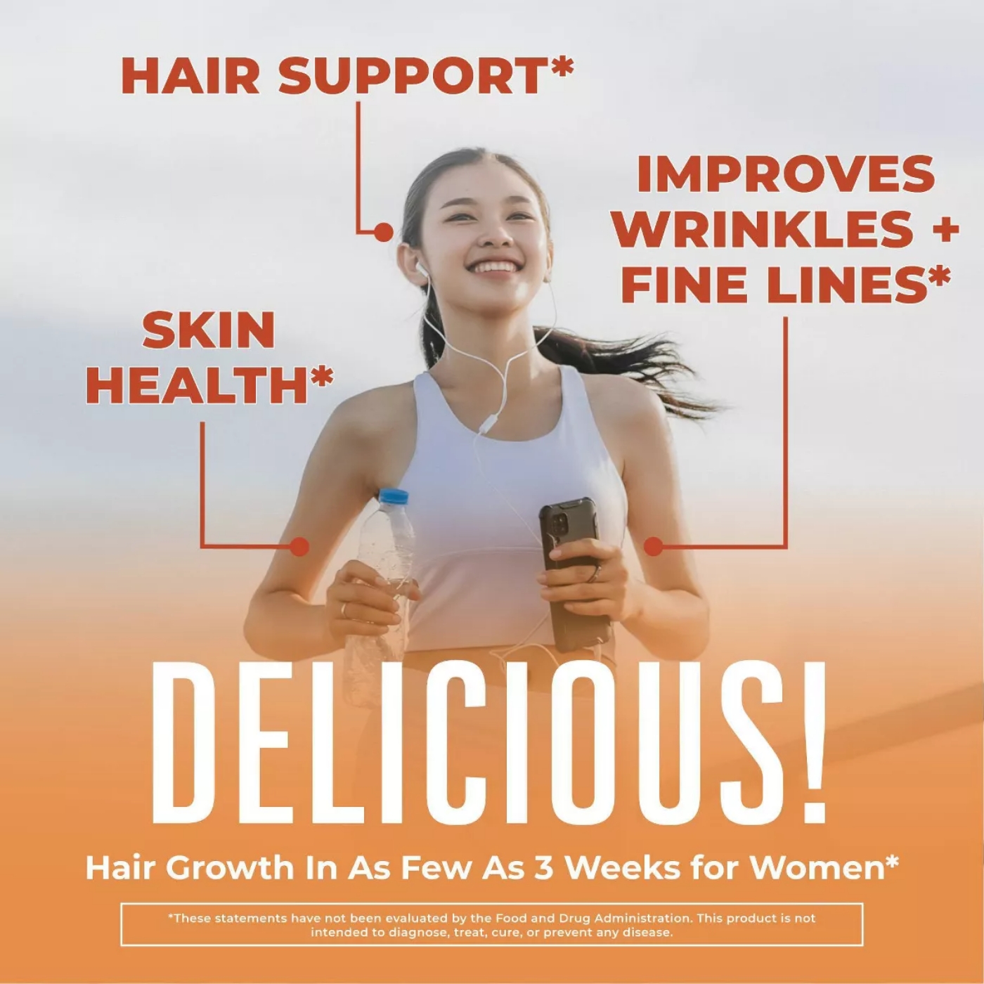 MaryRuth's - Liquid Morning Multivitamin + Hair Growth - Peach Mango - 450 ml