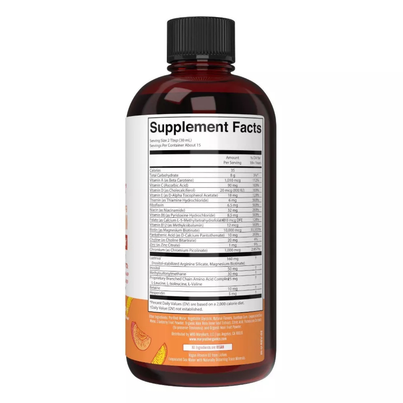 MaryRuth's - Liquid Morning Multivitamin + Hair Growth - Peach Mango - 450 ml