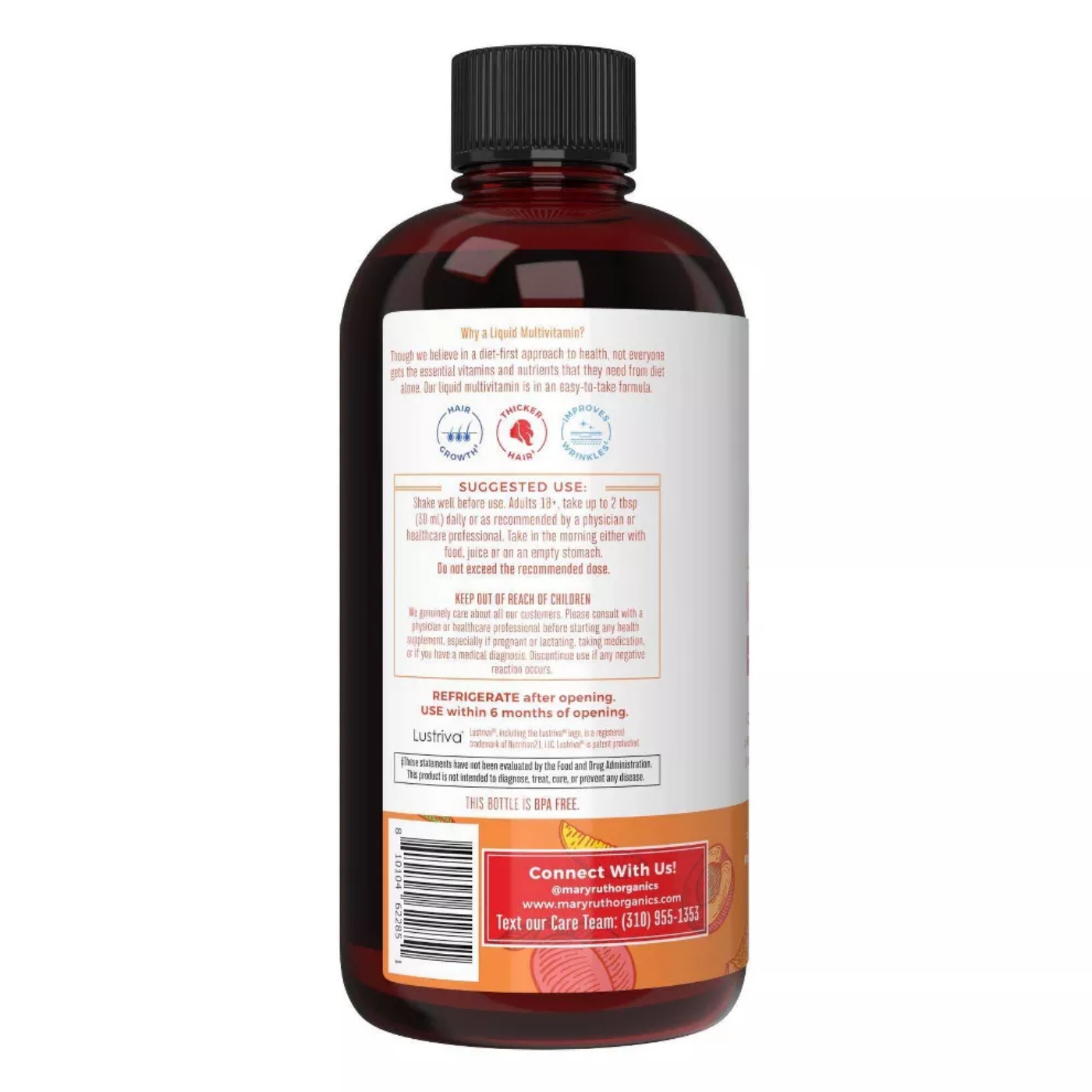 MaryRuth's - Liquid Morning Multivitamin + Hair Growth - Peach Mango - 450 ml