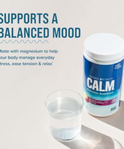 Natural Vitality Calm, Magnesium Citrate Supplement Powder, Anti-Stress Drink Mix, Raspberry Lemon, 453 gram
