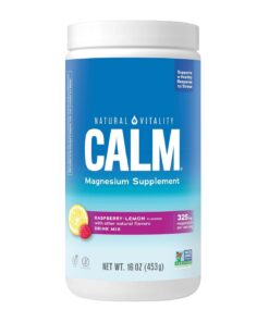 Natural Vitality Calm, Magnesium Citrate Supplement Powder, Anti-Stress Drink Mix, Raspberry Lemon, 453 gram