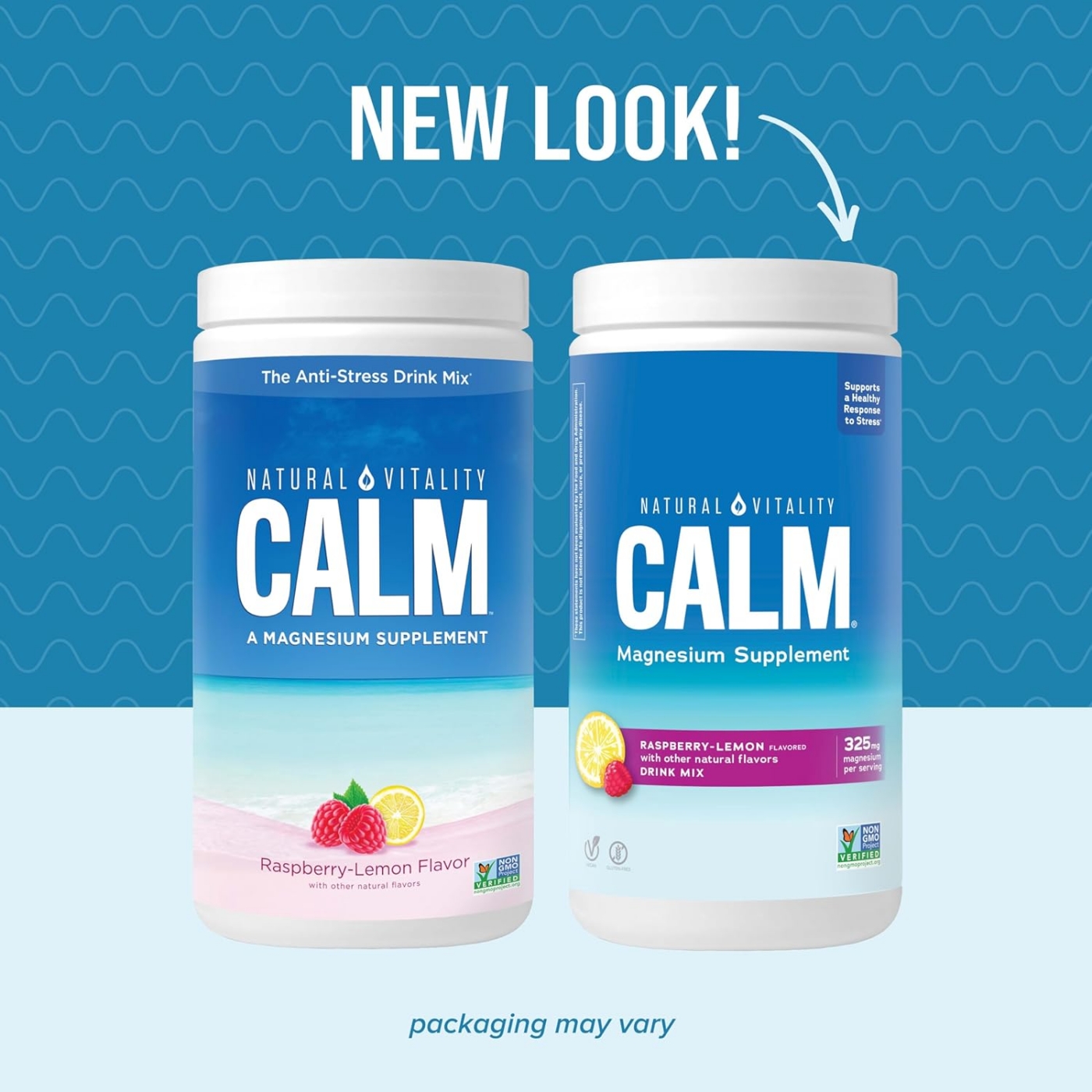 Natural Vitality Calm, Magnesium Citrate Supplement Powder, Anti-Stress Drink Mix, Raspberry Lemon, 453 gram