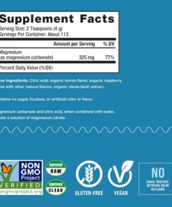 Natural Vitality Calm, Magnesium Citrate Supplement Powder, Anti-Stress Drink Mix, Raspberry Lemon, 453 gram