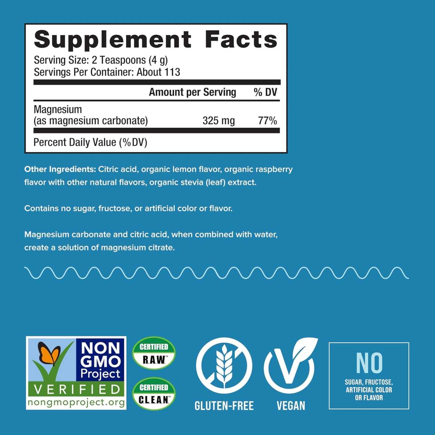 Natural Vitality Calm, Magnesium Citrate Supplement Powder, Anti-Stress Drink Mix, Raspberry Lemon, 453 gram