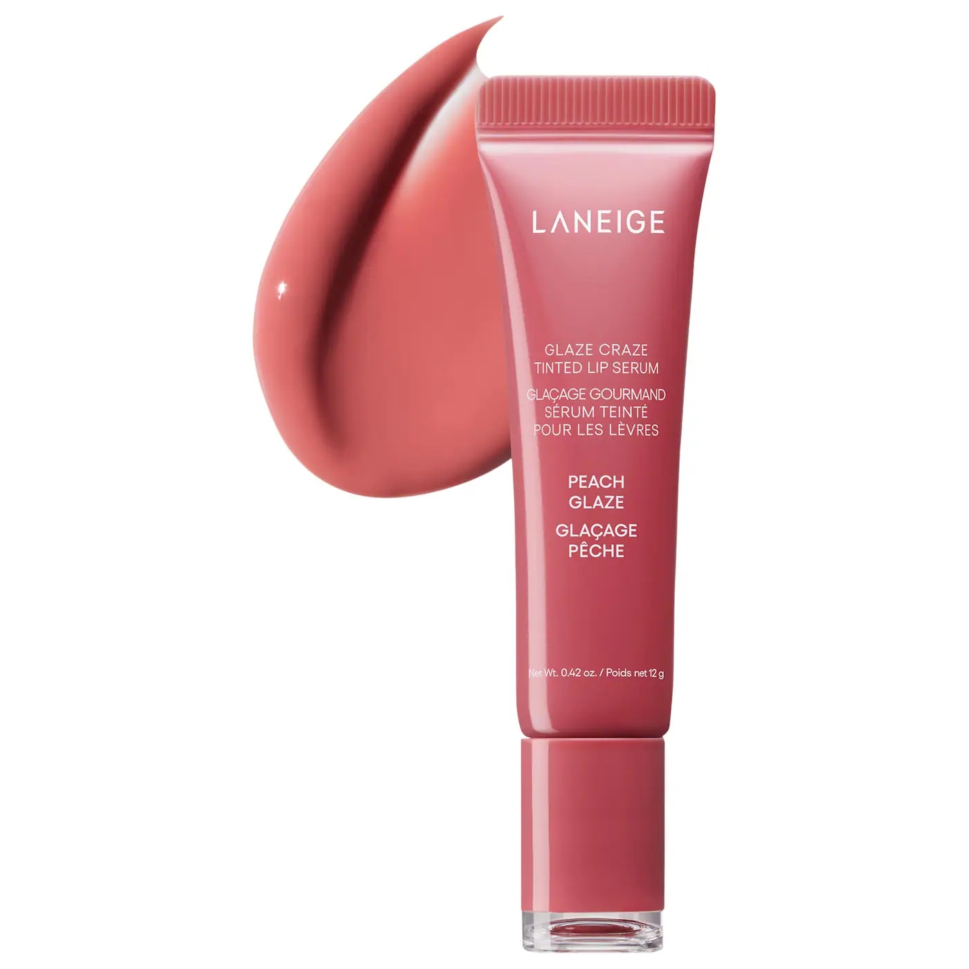 LANEIGE - Glaze Craze Tinted Polypeptide Lip Serum Treatment - Peach Glaze
