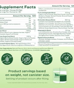 Bloom Nutrition - Greens and Superfoods Powder - Strawberry Kiwi - 30 ct