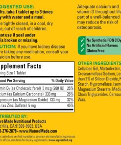 Nature Made - Calcium Magnesium Zinc with Vitamin D3 - 300 count