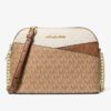 Michael Kors Jet Set Travel Medium Color-Block Signature Logo Crossbody Bag