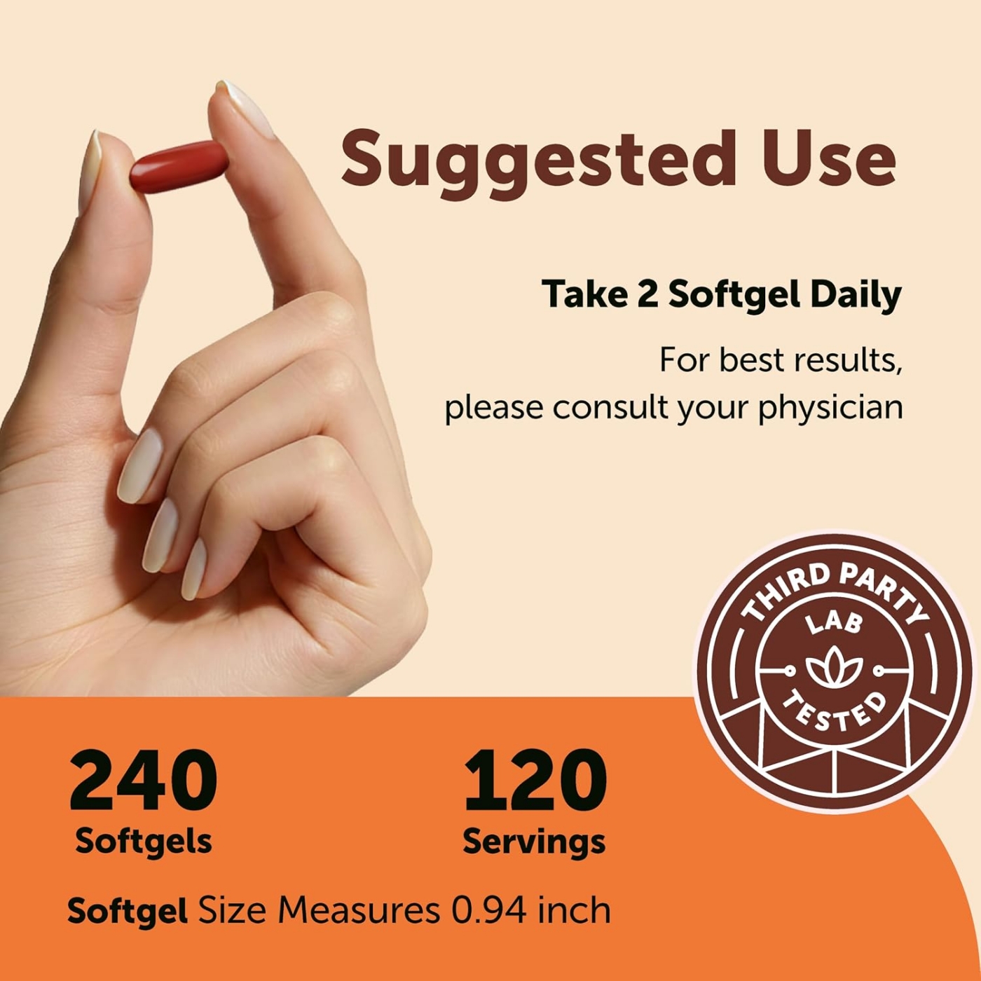 Micro Ingredients CoQ10 400 mg Per Serving, 240 Softgels